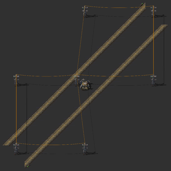 Diagonal Train Segment Blueprint Image