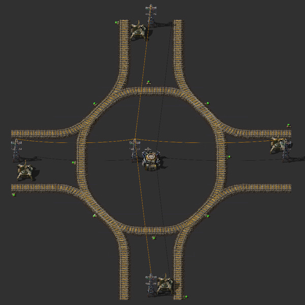 Train Roundabout Blueprint Image