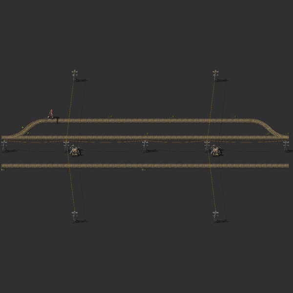 Train Stop With Waiting Area Blueprint Image