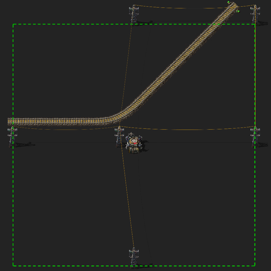 Two-way Rail to Diagonal Blueprint Image