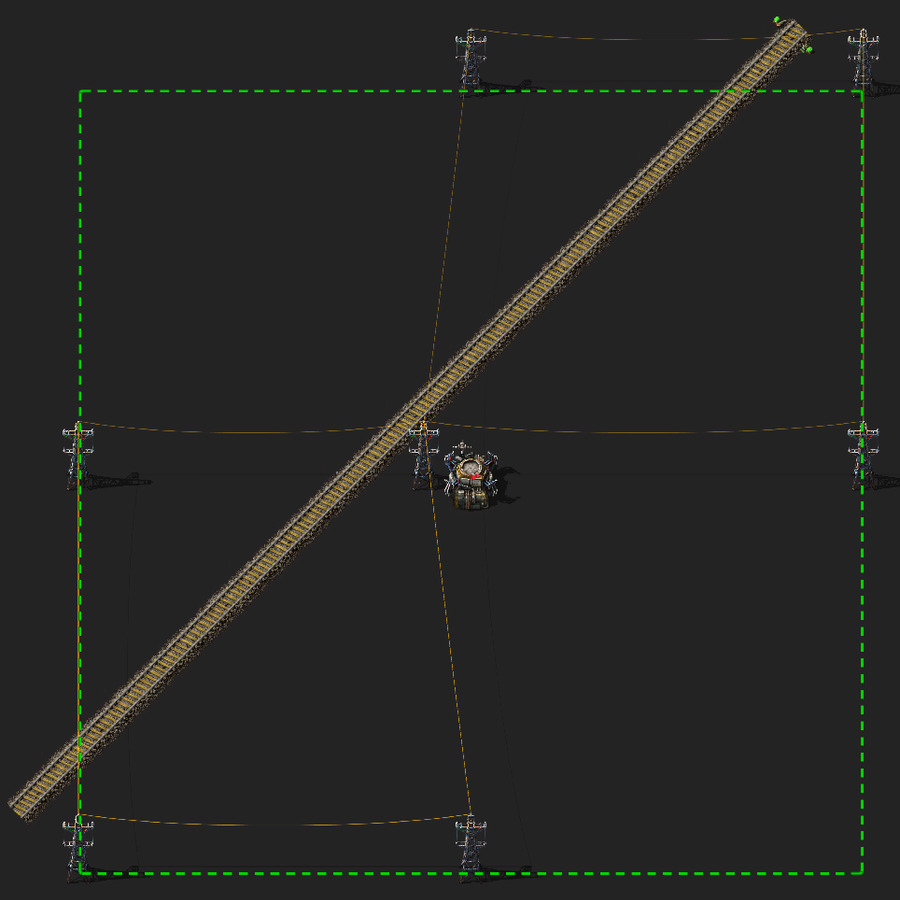 Two-way Rail Diagonal Segment Blueprint Image