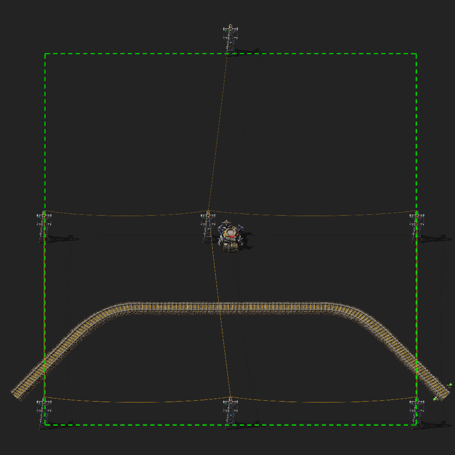 Two-way Rail Diagonal Turn Blueprint Image