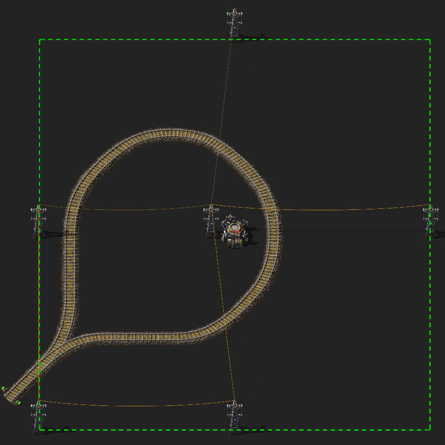 Two-way Rail Diagonal Turnaround Blueprint Image